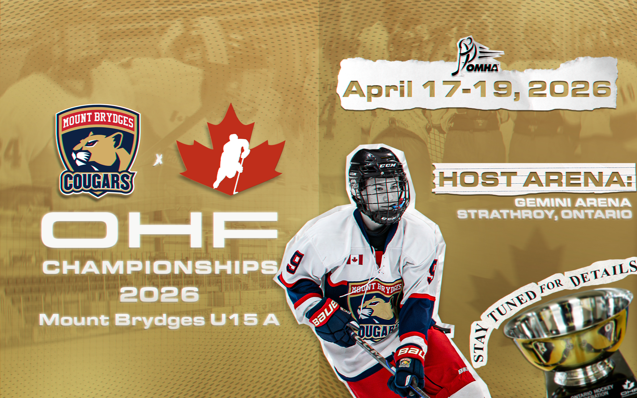 Mount Brydges Cougars to Host 2026 U15A OHF Championships
