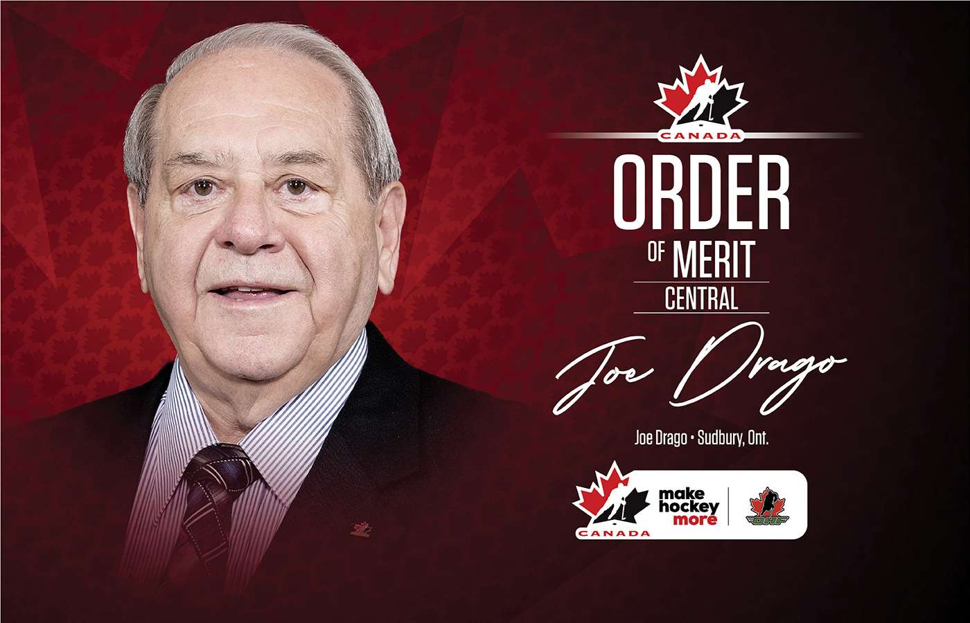 Former OHF President Joe Drago wins Hockey Canada's Order of Merit Award