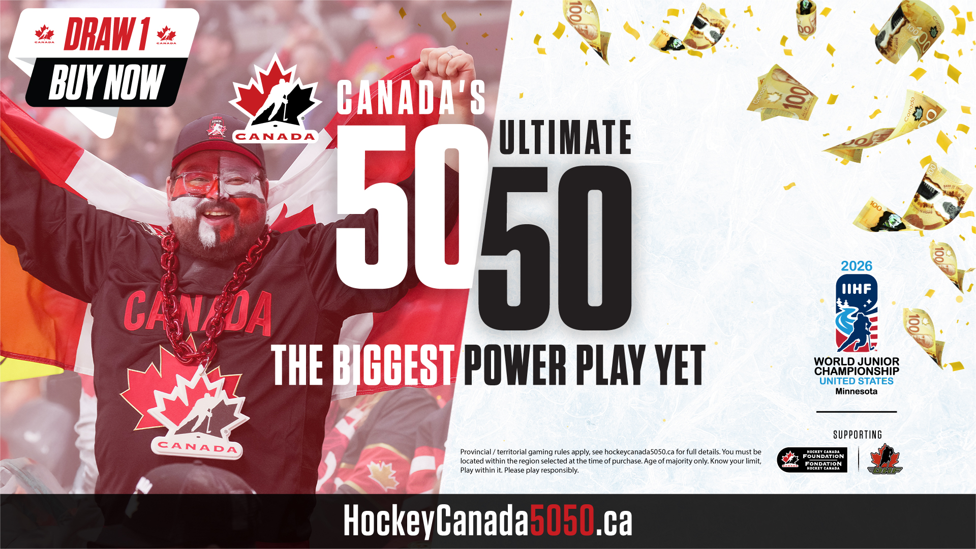 Hockey Canada’s Ultimate 50/50 Launches: Three Draws, Big Impact for Communities Across Ontario