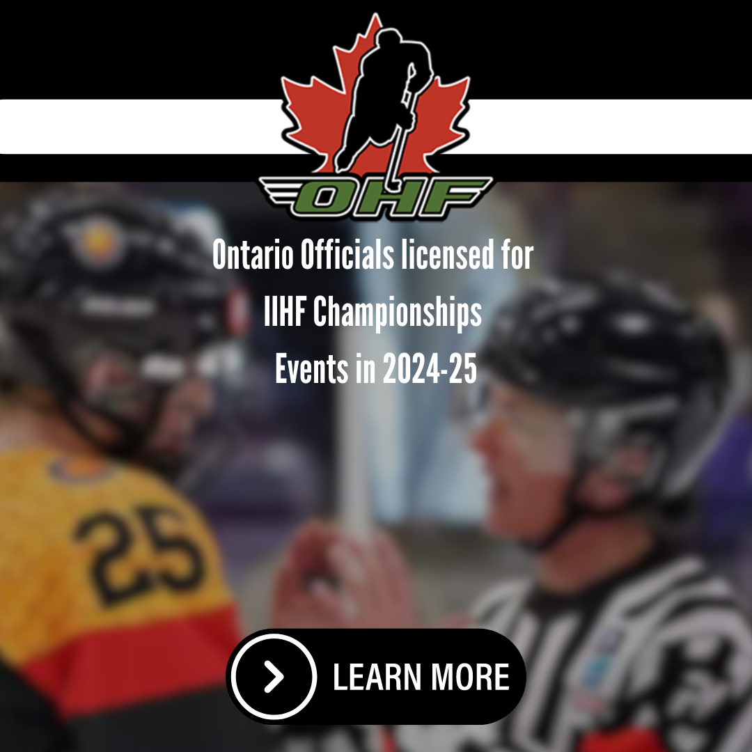 Ontario Officials licensed for IIHF Championships Events in 2024-25