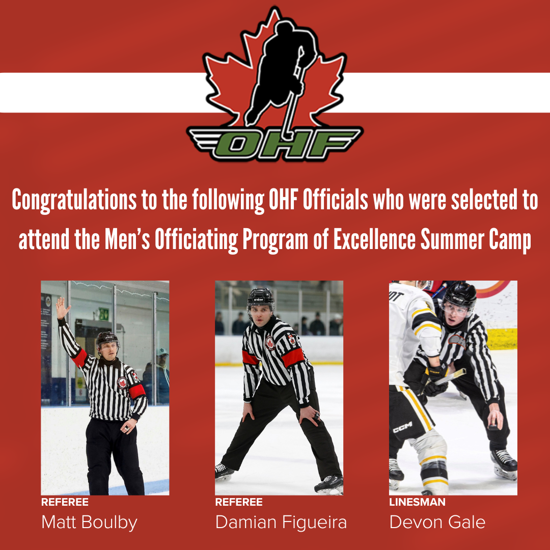 Ontario Hockey Federation Officials attending the 2024 Men’s Summer Camp